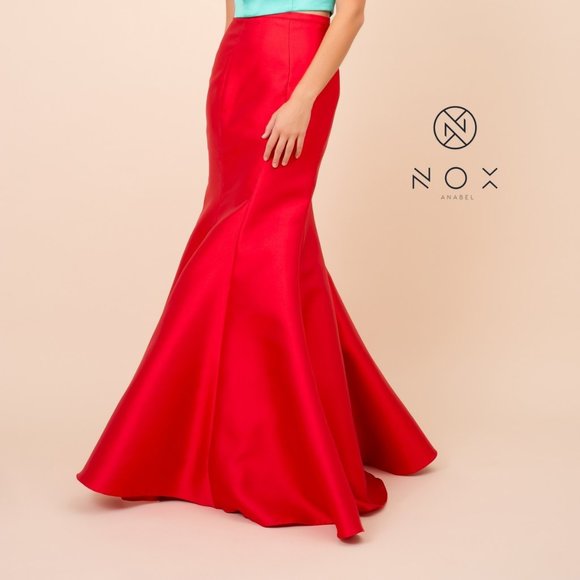 NEW FLOOR LENGTH OFF SHOULDER MERMAID TWO PIECE DRESS WITH ZIPPER BACK NX Q129 - Picture 5 of 8